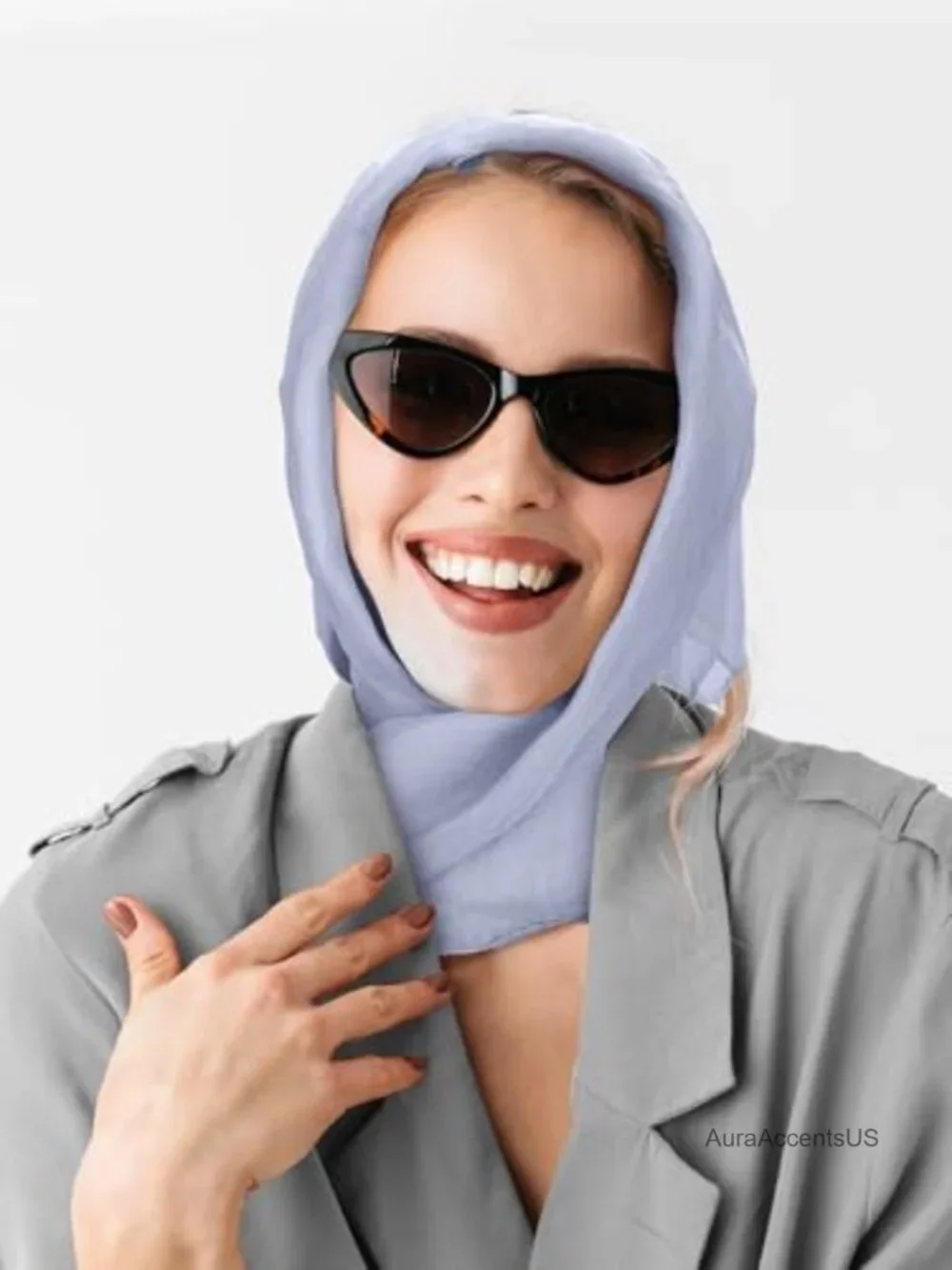 Chiffon Square Scarf Lightweight Tulle Polyester Retro Neckerchief